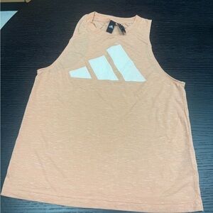 adidas Peach Athletic Logo Muscle Tank